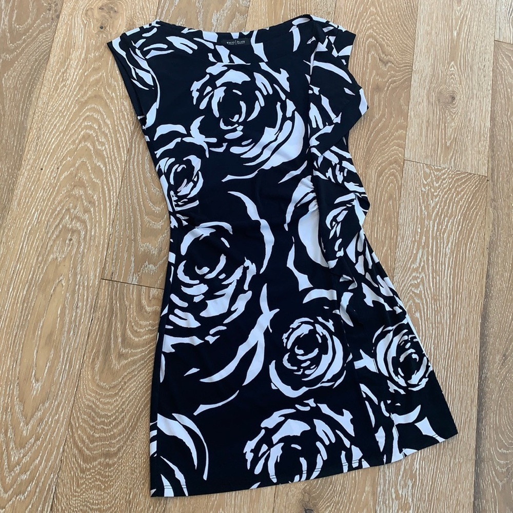 White House Black Market Black and White Floral Dress